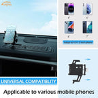 Aunginsy Center Console Dash Storage Organizer Tray Compatible with Toyota Tundra/Sequoia 2022-2026, Car Dashboard Multi-Functional Phone Holder Storage Box Insert with Mobile Phone Mount Accessories