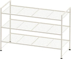 Simple Houseware 3-Tier Stackable Shoes Rack Storage Shelf, White