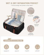 LOVEVOOK 40L Travel Backpack Carry on Flight Approved, Personal Item Bag with 3 Packing Cubes, Travel Backpack for Women Fits