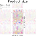 Niviy Boho Chic Decor Rainbow Window Film, Stained Glass Window Film Glass Decals Static Cling Stickers, Windows Tint for Home Bathroom (16.93 x 39.37inch)