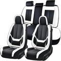 Coverado Seat Covers, Car Seat Covers Full Set, Leather Seat Covers for Cars, Car Seat Protector, Black Car Seat Covers Front