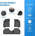 Nilight TPE Floor Mats for Dodge Journey 2011 2012 2013 2014 2015 2016 2017 2018 2019 2020,All Weather Custom Fit Heavy Duty Floor Liners