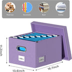 File Organizer Collapsible Storage Box for Office File Box with Lids Document Organizer for Office and Home Easy Slide Durabl
