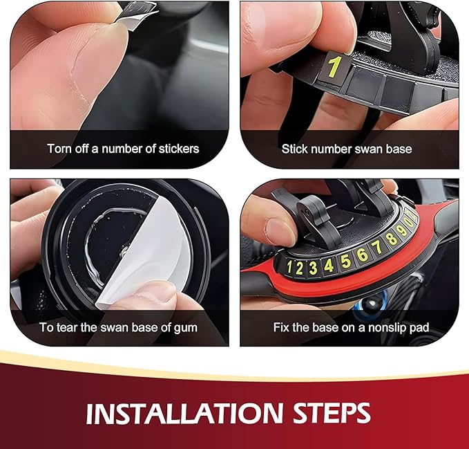 leechio 1 PC Multifunctional Car Anti-Slip Mat, Anti-Slip Rubber Dashboard Storage Pad and Phone Holder, with Temporary Parki