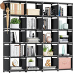 Mavivegue 20 Cube Book Shelf, Storage Organizer, Large DIY Bookcase, Metal Cube Bookshelf, Cubbies Closet Storage Organizer S