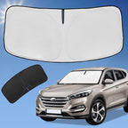for Hyundai Tucson 2016-2021 Sun Shade Sunshade Windshield Cover,4-Layer Front Window Shade Custom fit Tucson Sun Visor 240T Retractable Shade Blocks UV Rays Cooler Car Accessories