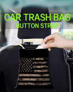 Car Trash Can, Durable Hanging Car Trash Garbage Bag, Cute Automotive Garbage Cans Organizer, Cool American Flag