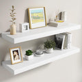 Dreamland 40 Inch White Floating Shelves for Wall,8 Inch Deep Floating Shelves,40" W x 8" D Wall Shelves for Bedroom,Living R