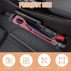 Car Seat Gap Filler- Universal Console Catcher to Prevent Items from Falling Between Seats and Console, Anti-Drop Organizer with Secure Fit (Beige)