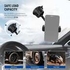 NEEWER Phone Holder for Your Car, 360° Rotating Vacuum Suction Cup Metal Cell Phone Mount Extended Magic Arm Compatible with iPhone Samsung for Windshield Skylight Navigation Video Recording, PA137