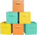 ShellKingdom Storage Bins, Foldable Fabric Storage Cubes and Cloth Storage Organizer Drawer for Closet and Toys Storage, 6 Pa
