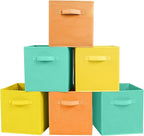 ShellKingdom Storage Bins, Foldable Fabric Storage Cubes and Cloth Storage Organizer Drawer for Closet and Toys Storage, 6 Pa