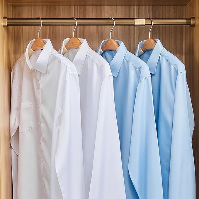 Closet Wardrobe Extender Rail Clothes Hanging Pole 16-25 Inches/ 23-39 "/ 33-59 in, Wall Mounted Tension Bar Support with Cap