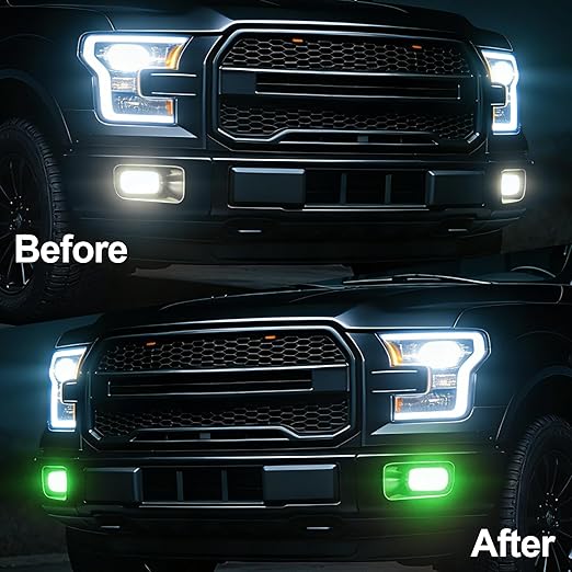 Lypumso Color Transform Light Filters, DIY Self Adhesive Car Light Tint Repair Tape for Headlight Fog Tail Lights, Transparent Outdoor Lights Window Home Decor Vinyl Wrap Film (Green, 4in x 20ft)