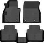 Auxko All Weather Floor Mats Fits for Mazda CX-50 2026 2025-2023 Not for Hybrid TPE Rubber Liners CX50 Accessories All Season Guard Odorless Anti-Slip Mats for 1st & 2nd Row Black