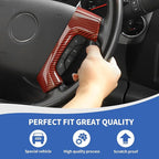 Red Carbon Fiber Steering Wheel Trim Cover Compatible with Chevy Silverado/Tahoe/Suburban/Avalanche/Escalade/GMC-Yukon/GMC-Sierra 2007-2013