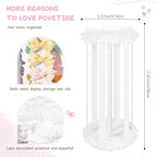 POVETIRE Bow Holder for Girls Hair Bows,Pink Hair Bow Organizer, Hair Clips Stand Hair Accessories Rack Display Decors Baby N