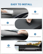FIILINES Dash Cover for 2020-2025 Ford Explorer, Dashboard Mat Accessories Dash Cover Sunshade Nonslip Mesh Protector No Glar