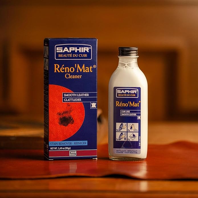 Saphir RenoMat Leather Cleaner, Conditioner and Stain Remover - 100mL