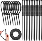 OUNONA Motorcycle Tire Chains 20 Pcs Universal Anti-Slip Snow Chains Snow Cable for Motor Bike Tires for Winter Ice Traction 