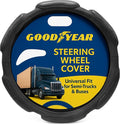 Goodyear Bus and Truck Steering Wheel Cover (18 INCHES) – Semi Truck, Vegan Leather Grip, Non-Slip, Comfortable, Heavy-Duty P