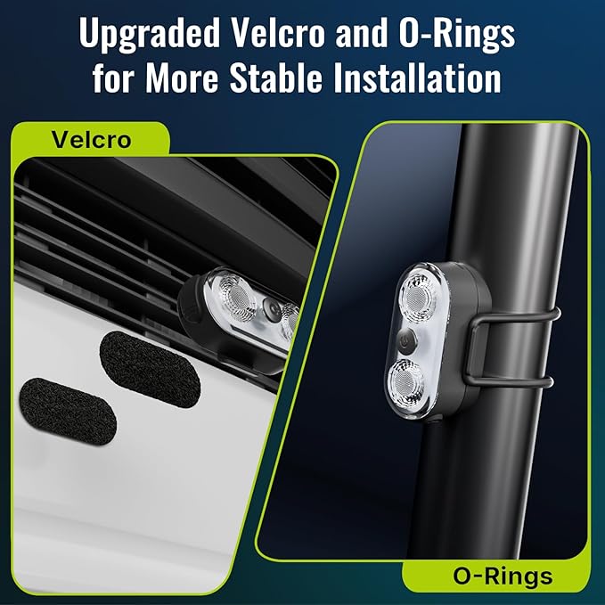 Wireless LED Lights for Car 4PCS with Base, Button and Remote Control Interior Ambient Strobe Light, USB-C 120H 8 Colors IP65 Waterproof Rechargeable Underglow Light for Cars, Trucks, Motorcycle