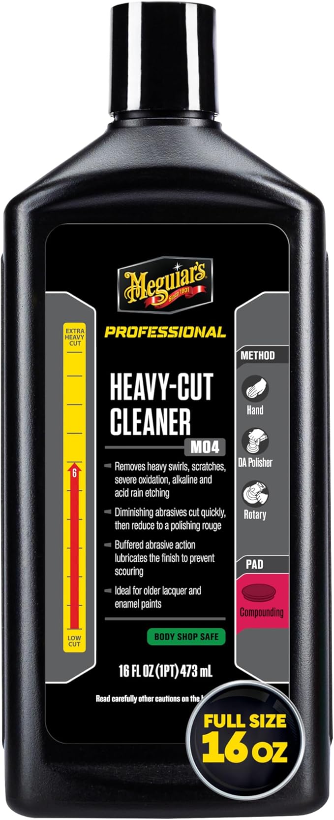 Meguiar'S M0416 Mirror Glaze Heavy-Cut Cleaner - 16 Oz Bottle