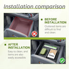Center Console Organizer Compatible with 2025 2026 Chevy Equinox Interior Accessories Gear Shifter Insert Tray Equinox LT/RS/ACTIV Middle Armrest Storage Box (Not for Equinox ev) Black
