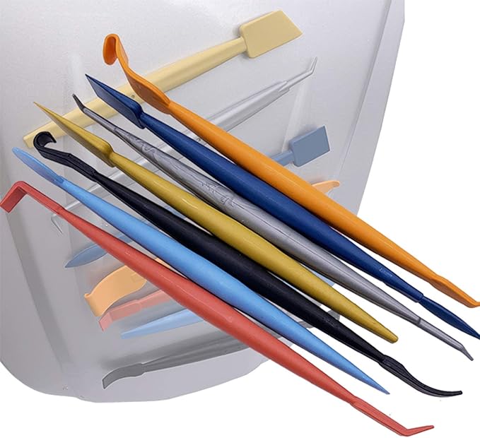 Vehicle Vinyl Wrap Tool Kit,7 Miniature squeegees with Magnets, Suitable for car Vinyl Wrapping Contours and car Window Film