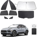 TINGLU Window Shades 8PCS for Porsche Macan 2014-2024 Accessories Car Side Full Windows Rear Triangular Windshield Sun Shade Sun UV Rays & Privacy Protection for Camping,Napping,and Relaxing