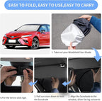 for Toyota Camry 2012-2017 Sun Shade Sunshade Windshield Cover - 4 Layers Front Window Shade Custom Fit Camry Sun Visor - 240T Retractable Shade Blocks UV Rays Car Accessories