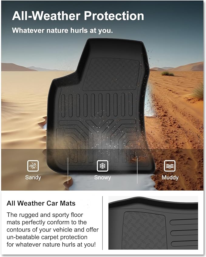 KIWI MASTER Floor Mats for 2011-2023 Dodge Charger RWD/Chrysler 300 RWD, Custom Fit All Weather Car Mats, Heavy Duty TPE Floor Liners, Front & Rear 2 Row, Black