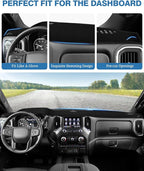 FIILINES Dash Cover Compatible with Chevy Chevrolet Tahoe Suburban/GMC Sierra Yukon 2015-2020 Dashboard Mat Cover Sunshade No