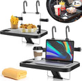 AutoChoice Foldable Car Seat Back Portable Tray for Food Dining Drink and Laptop, Hanging Car Steering Wheel Tray (2 Pack)