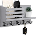 Lwenki Key Holder for Wall – Decorative Wooden Mail Holder and Key Shelf with Mounting Hardware, Installation Guide – Paulown