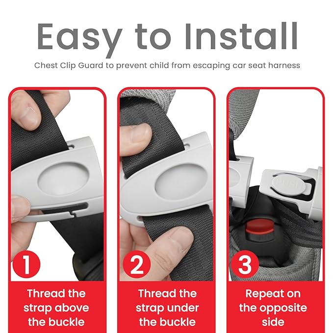 Universal Child Car Seat Chest Harness Clip – Kids Seat Belt Adjuster & Anti Escape Buckle Guard, Child Safety Car Seat Belt 