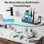 BOTEMY Toothbrush Holder with Instant Drying Stone - Bathroom Counter Organizer, Diatomite Electric Toothbrush Toothpaste Hol