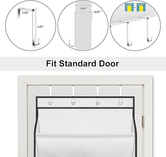SLEEPING LAMB Over The Door Shoe Organizer for Closet, Kids Sneaker Storage for Hanging Shoe Rack for Door with Large Deep Po