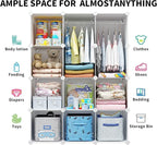 VIPZONE Baby Closet,Dresser, Kids Closet Organizers, Portable Kids Wardrobe for Closet, Bedroom, Nursery, Cubby, Cabinet, Clo