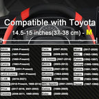 West Llama Customized Auto Car Steering Wheel Cover for Toyota Rav4 Corolla Camry Highlander (Black+Red)