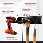 TIDYME Garage Tool Organizer Wall Mount - 64 inches - Sturdy Storage Rack with Adjustable Hooks, Anti-Rust - Easy Installatio