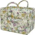 Boho Fabric Storage Basket, Large Capacity Laundry Basket, 12.2'' x 10.23'' x 10.23'' Collapsible Laundry Hamper with Easy Ca