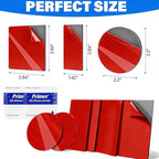 Adhesive Sticky Pads for Dash Cam, Square Heat Resistant Double-Sided Sticker Replacement for Suction Cup Car Mounts, Ensures Secure Hold for GPS, Includes 2 Adhesion Promoter (2.83" * 1.4")
