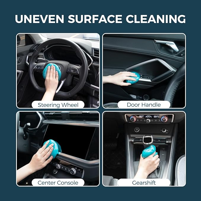 CLICK CLEAN 2Pcs Cleaning Gel for Car, 7oz Car Detailing Tools, Cleaning Putty Gel, Car Interior Cleaner Universal Dust Clean