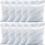 10Pcs 100 Gram Silica Gel Packets, Dessicant Packs for Storage, Pure and Safe Desiccant, Moisture Absorber Silica Gel Beads