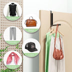 BAKON Over The Door Hanger Folding Clothes Drying Rack, Folding Hanging Coat Rack for Indoor Laundry Room Compact Small Space