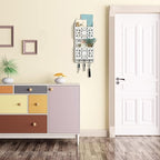 Key and Mail Holder for Wall Mail Holder for Wall, 2-Slot Mails Organizer with 3 Hooks, Key Hangers Rustic Wooden Walls Organ