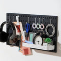 Keepo Peg Board Wall Organizer – Plastic Pegboard Panels, Modular Peg Board Storage System for Home Office, Craft Room, Gamin