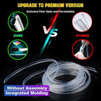 Interior Car LED Strip Lights, RGB USB Ambient Lighting with Fiber Optic, EL Wire Car Accessories (2 in 1)