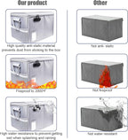 TOMKID Fireproof File Cabinet with Lock, Fireproof Document Organizer Collapsible File Box Filing Cabinet with Handle for Let
